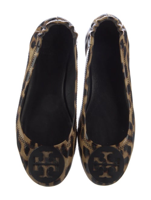 Tory Burch Patent Leather Animal Print Flats