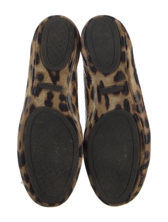 Tory Burch Patent Leather Animal Print Flats