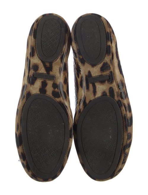 Tory Burch Patent Leather Animal Print Flats
