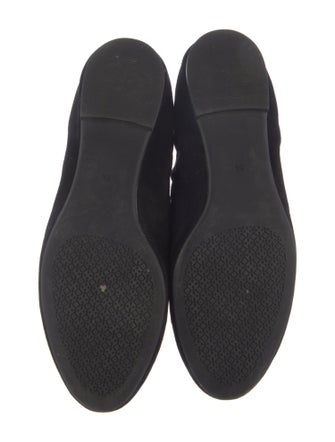 Tory Burch Suede Crystal Embellishments Flats