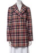 Tory Burch Plaid Print Peacoat