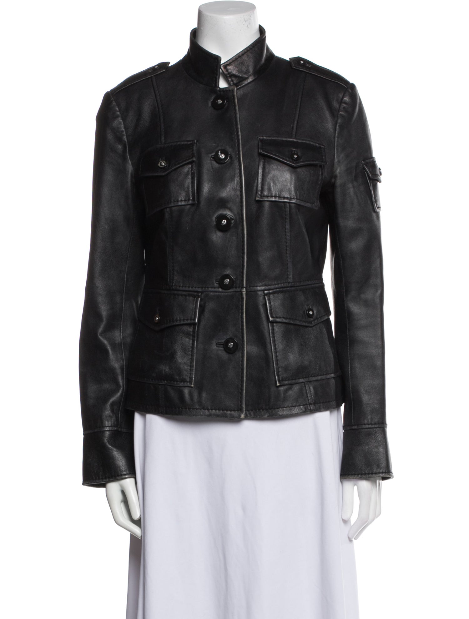 Tory Burch Leather Biker Jacket