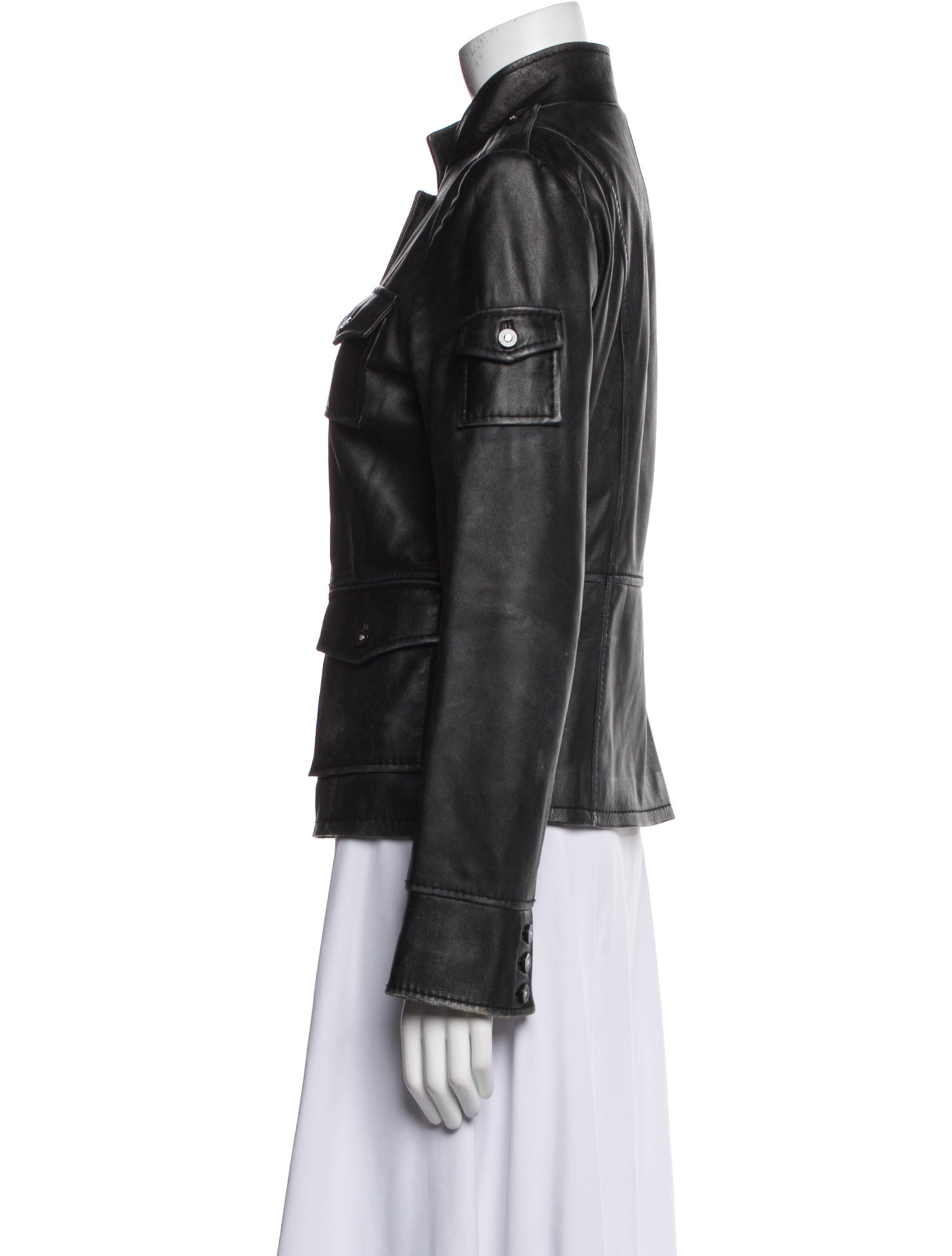 Tory Burch Leather Biker Jacket
