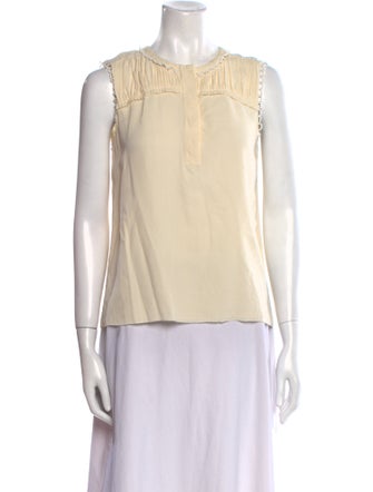 Tory Burch Crew Neck Sleeveless Top