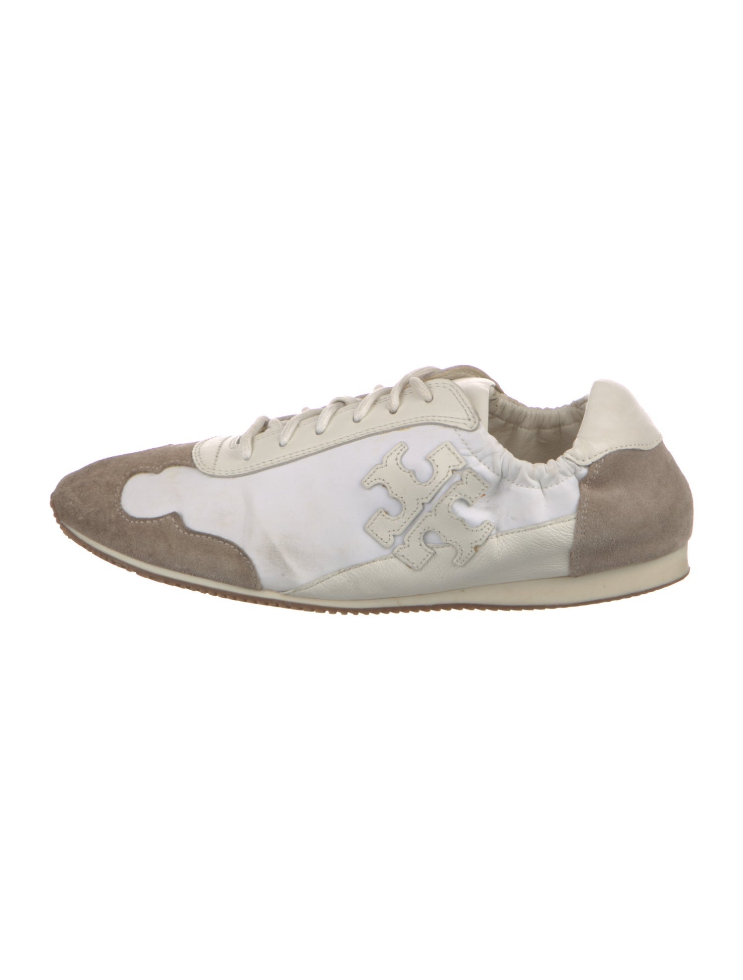 Tory Burch Leather Colorblock Pattern Sneakers