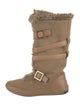 Tory Burch Suede Whipstitch Trim Boots