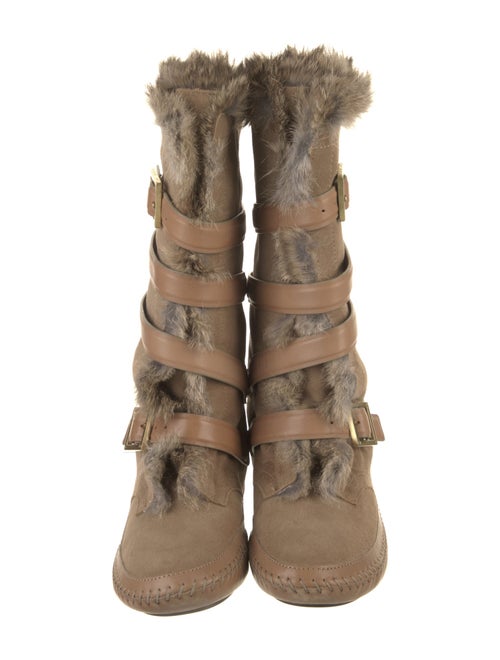 Tory Burch Suede Whipstitch Trim Boots