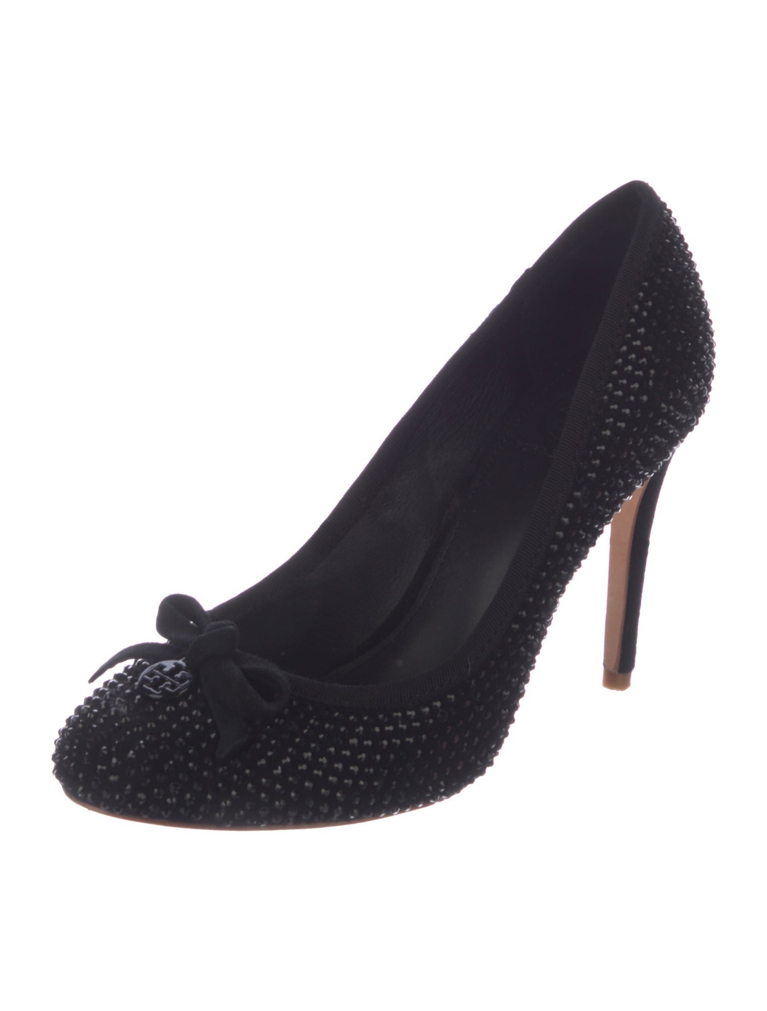 Tory Burch Suede Bow Accents Pumps