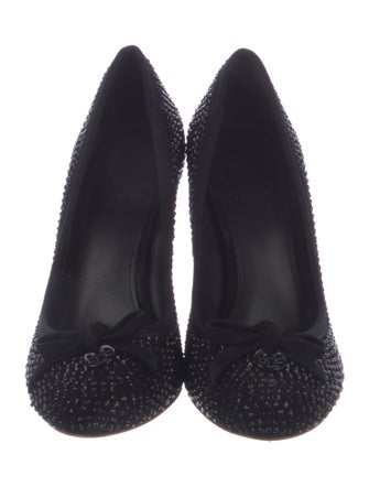 Tory Burch Suede Bow Accents Pumps