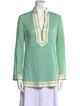 Tory Burch V-Neck Long Sleeve Tunic