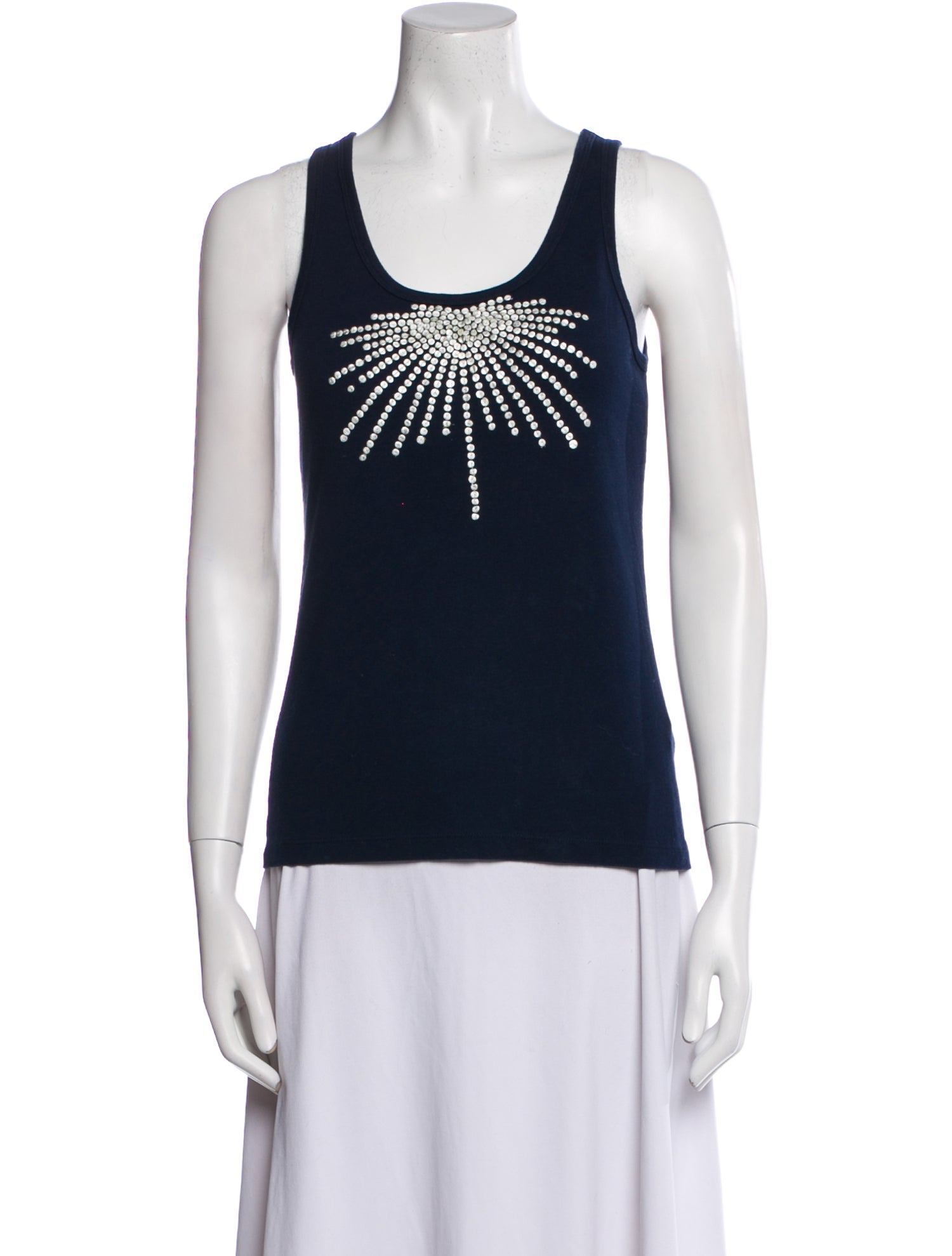 Tory Burch Scoop Neck Sleeveless Top