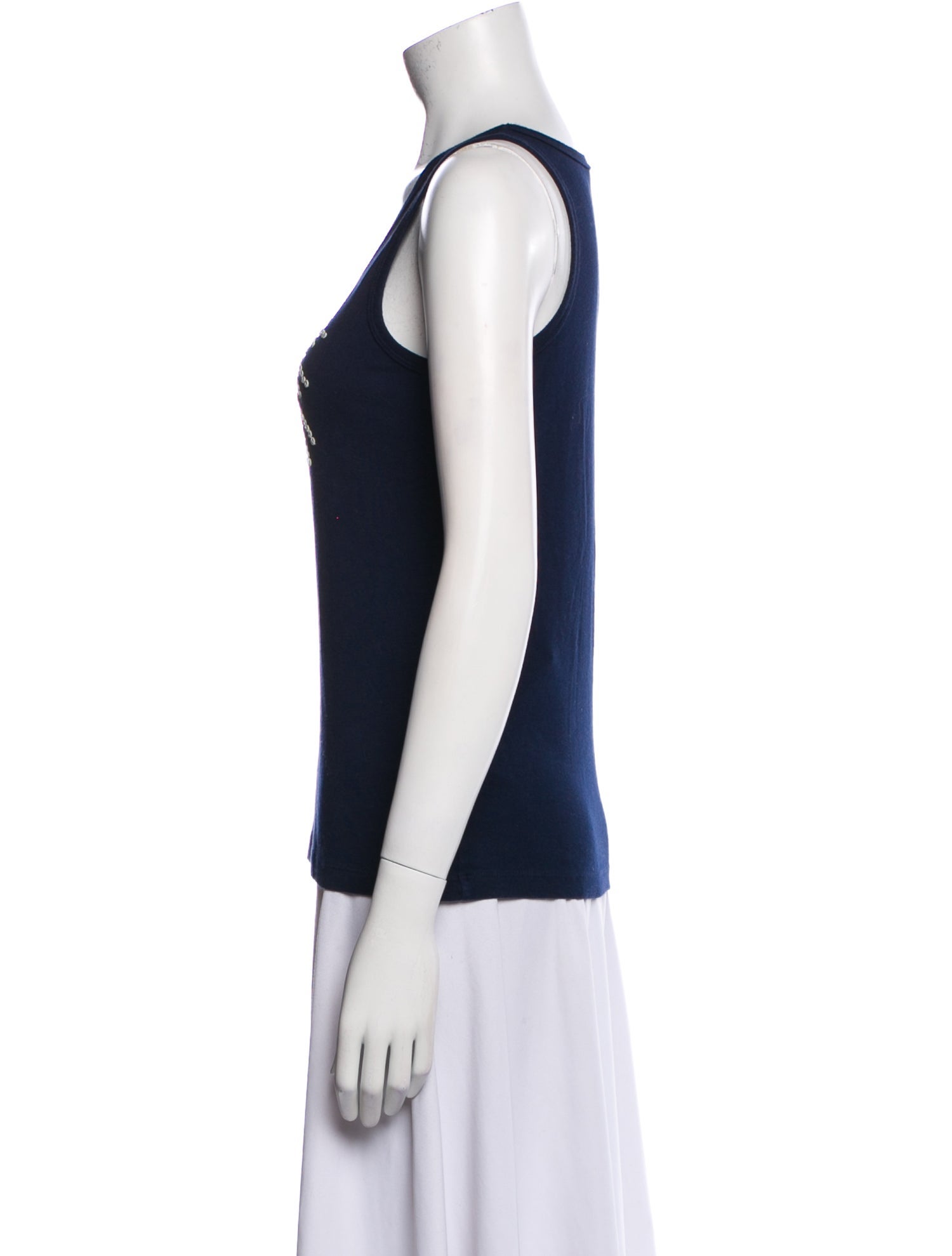 Tory Burch Scoop Neck Sleeveless Top