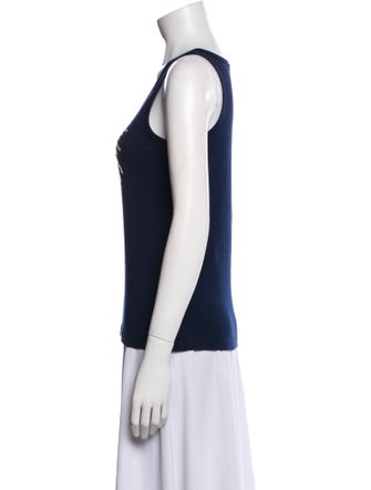 Tory Burch Scoop Neck Sleeveless Top