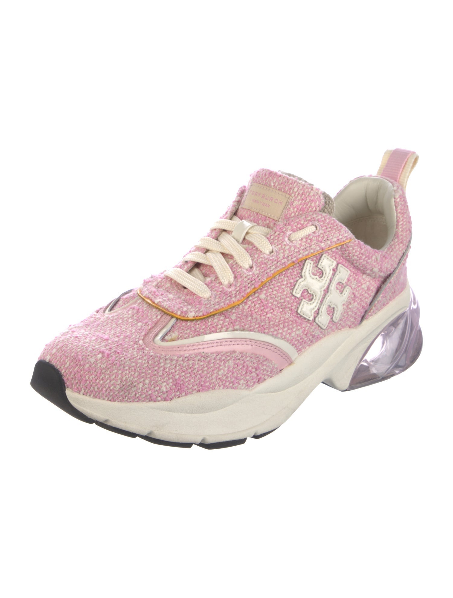 Tory Burch Tweed Graphic Print Athletic Sneakers