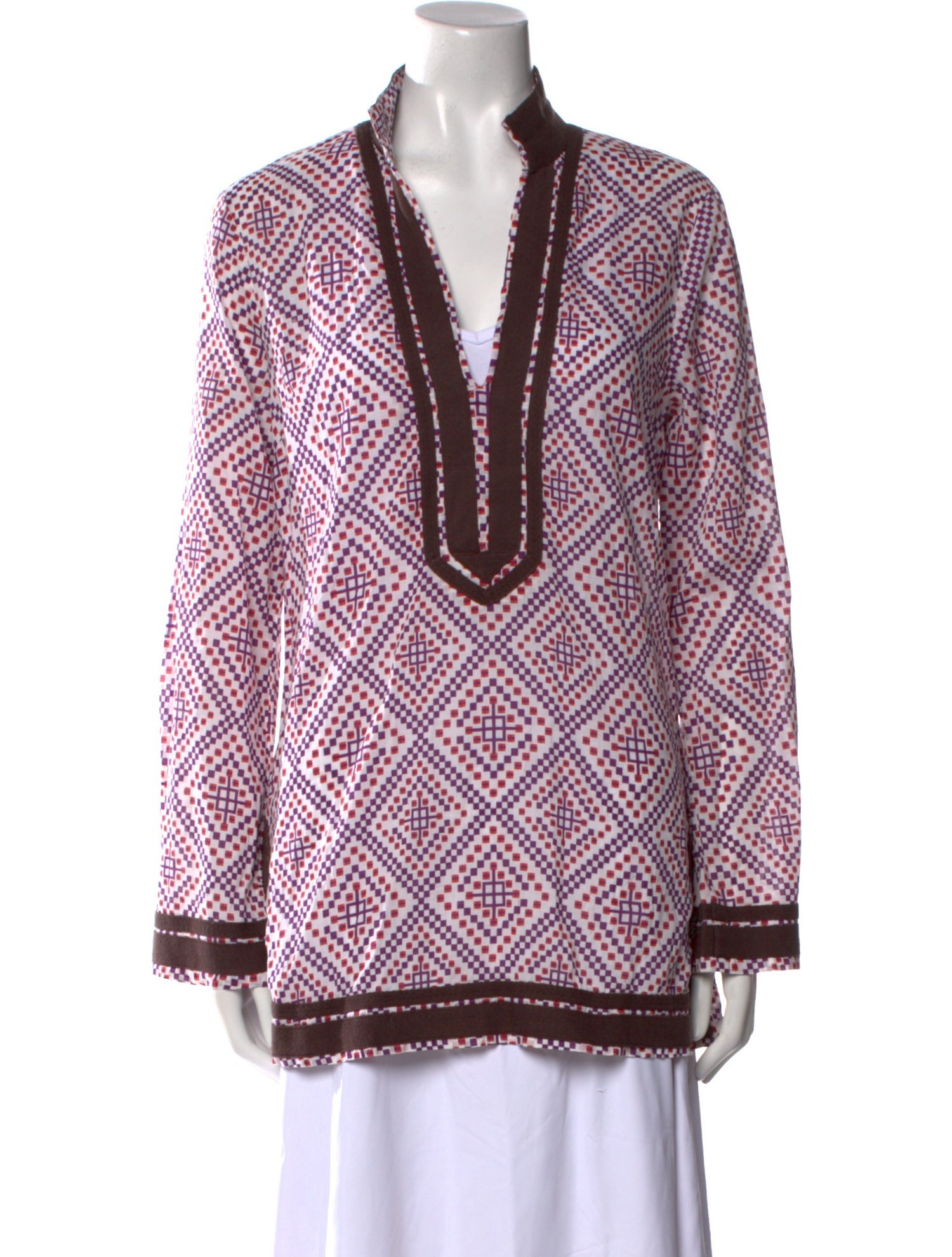 Tory Burch Printed V-Neck Tunic