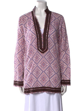 Tory Burch Printed V-Neck Tunic