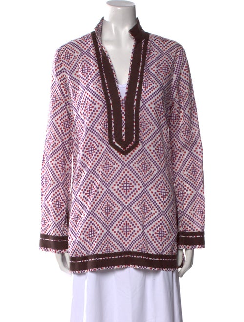 Tory Burch Printed V-Neck Tunic