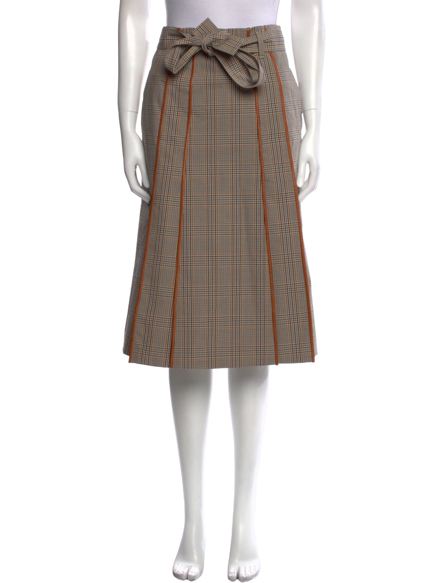 Tory Burch Plaid Print Knee-Length Skirt