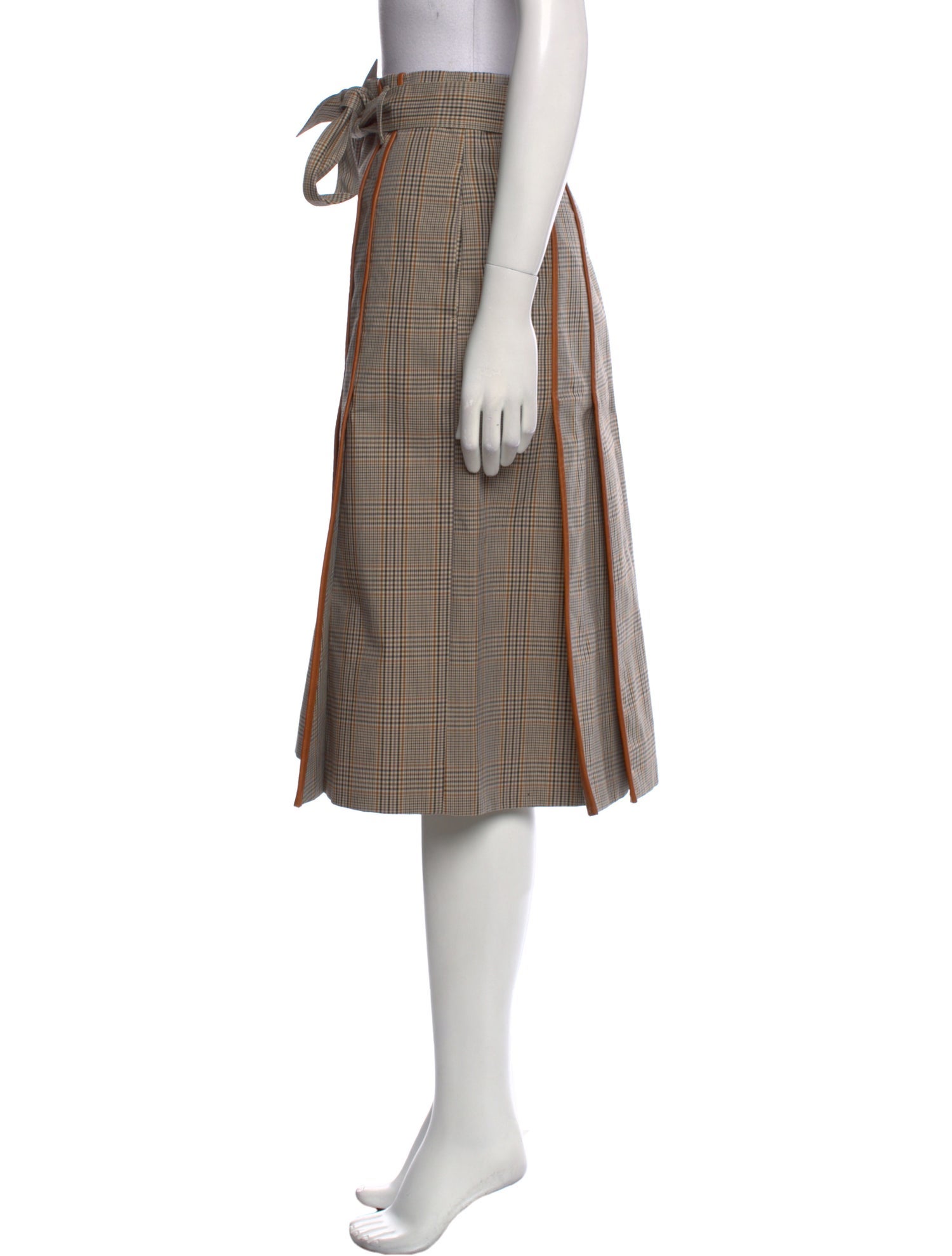 Tory Burch Plaid Print Knee-Length Skirt