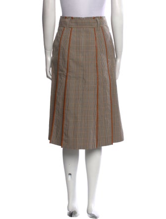 Tory Burch Plaid Print Knee-Length Skirt
