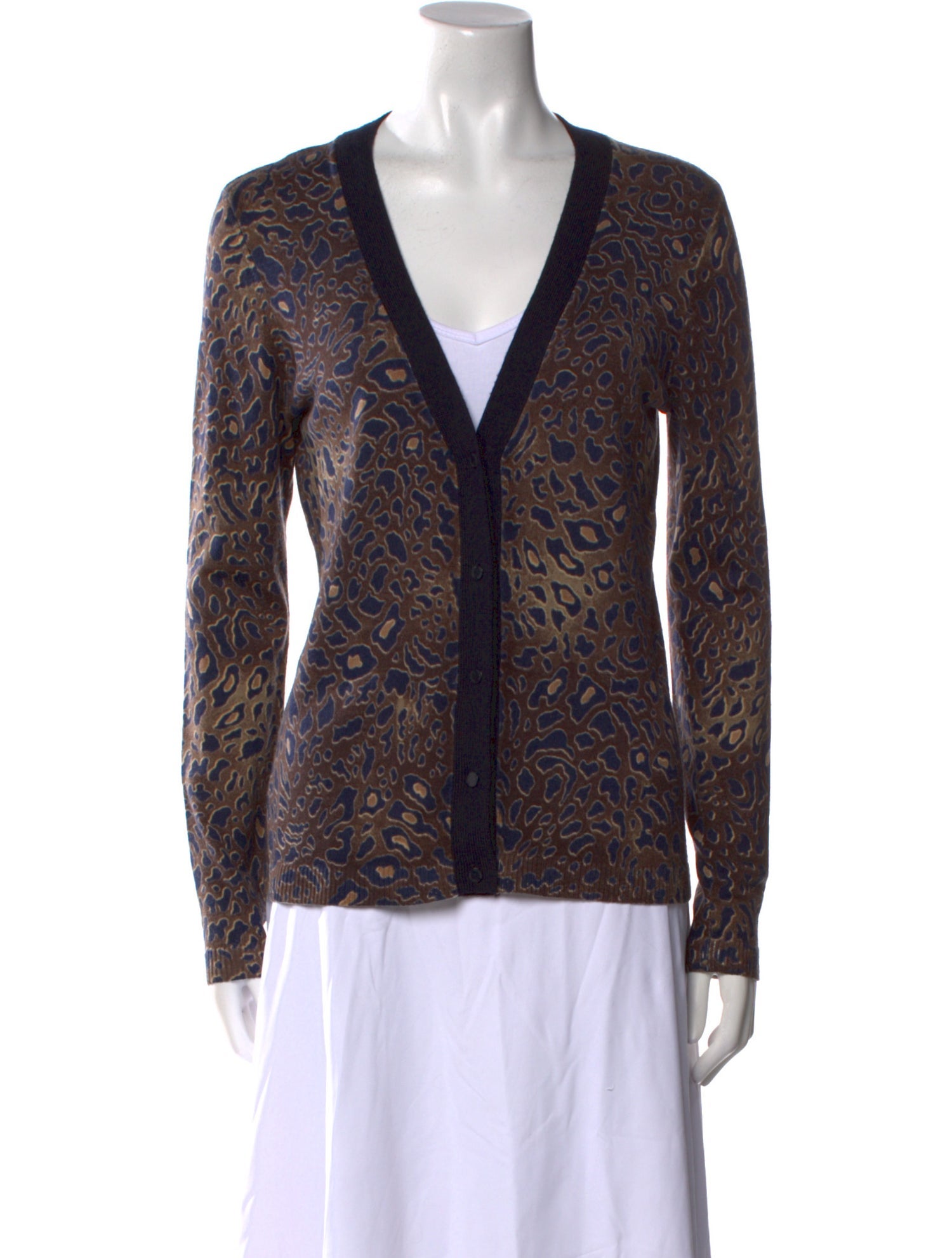 Tory Burch Merino Wool Animal Print Sweater