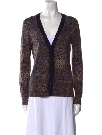 Tory Burch Merino Wool Animal Print Sweater