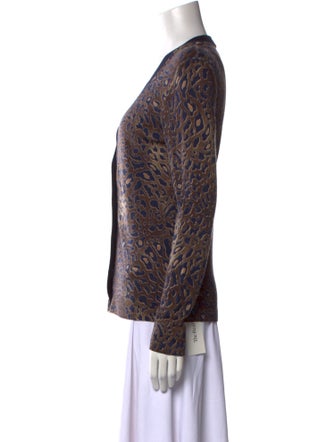 Tory Burch Merino Wool Animal Print Sweater