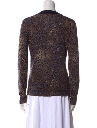 Tory Burch Merino Wool Animal Print Sweater