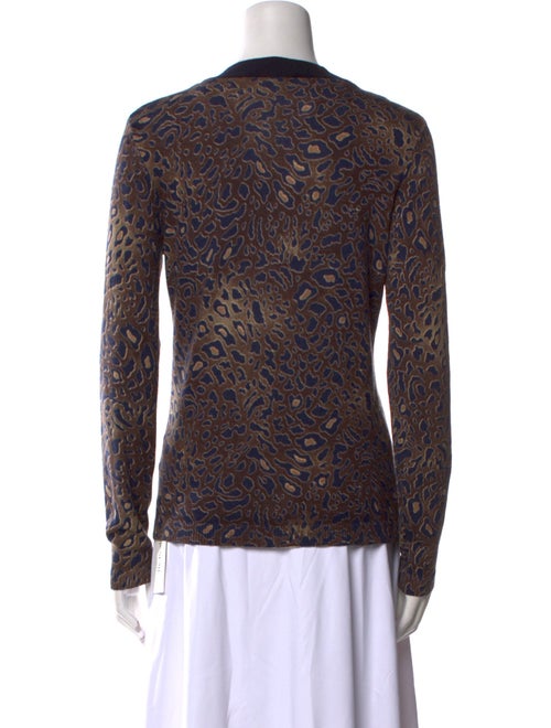 Tory Burch Merino Wool Animal Print Sweater