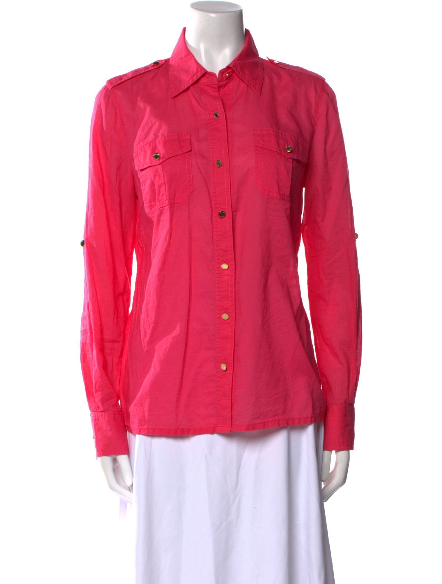 Tory Burch Long Sleeve Button-Up Top