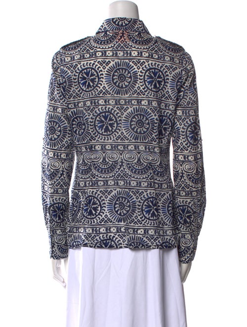 Tory Burch Printed Long Sleeve Blouse