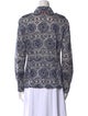 Tory Burch Printed Long Sleeve Blouse