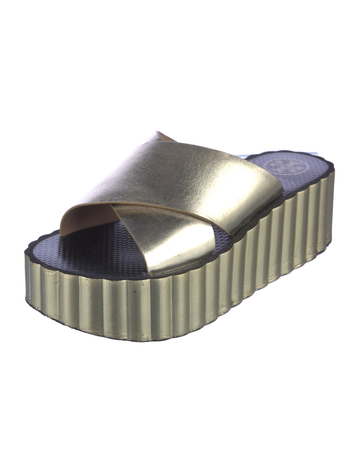 Tory Burch Leather Colorblock Pattern Slides