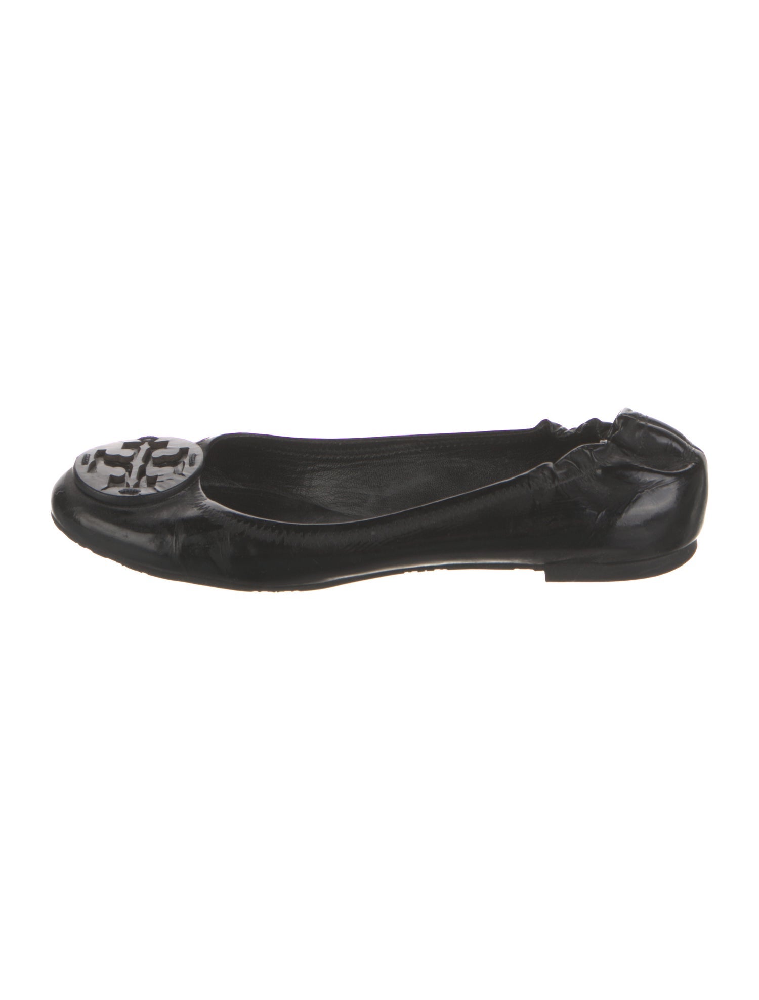 Tory Burch Signature Logo Leather Ballet Flats