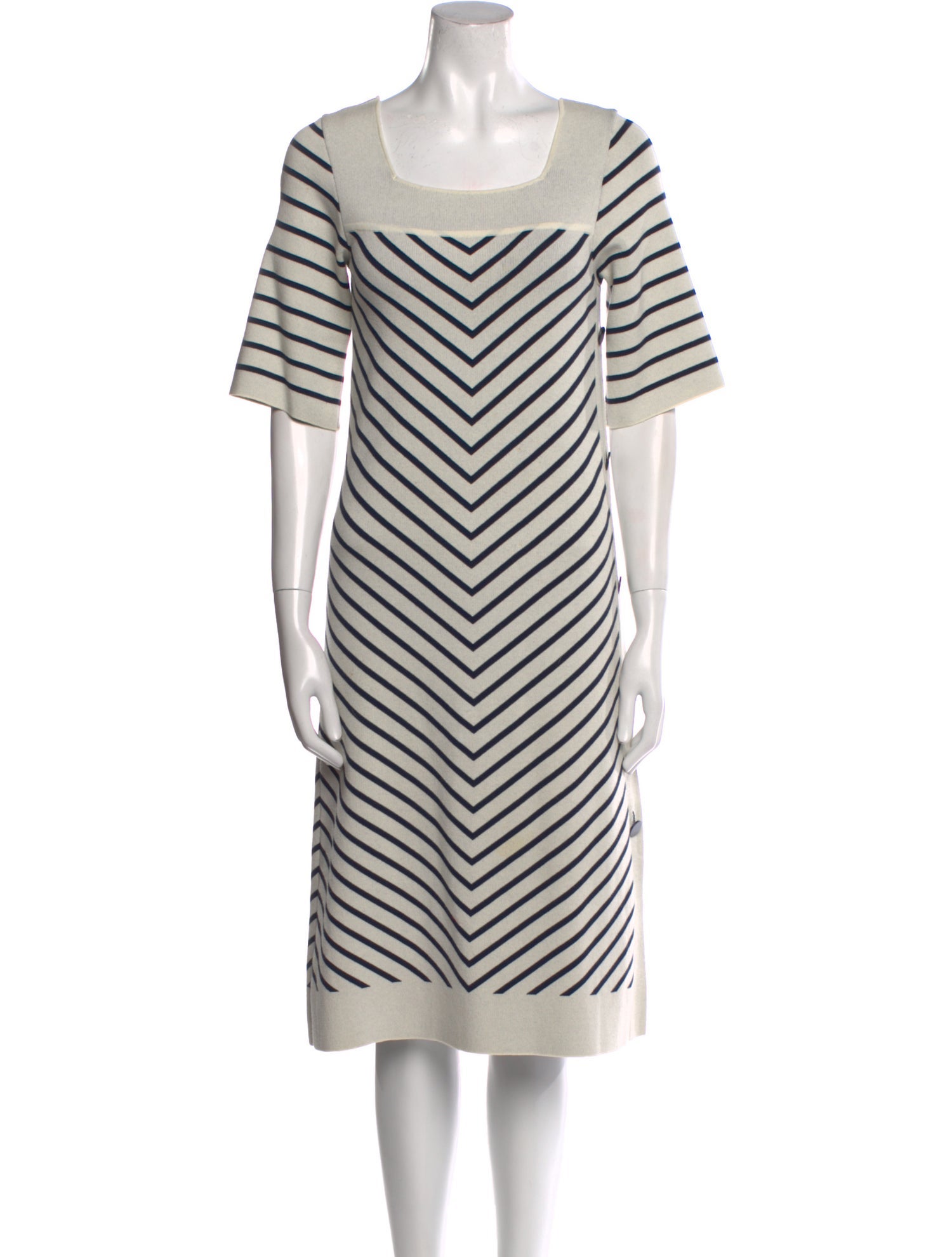 Tory Burch Striped Midi Length Dress