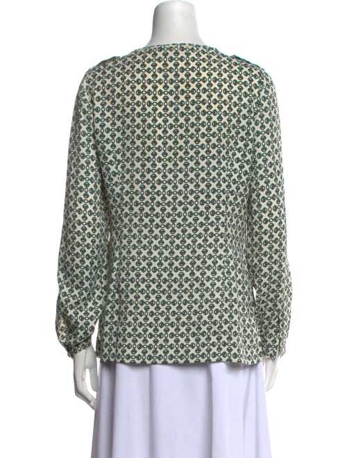 Tory Burch Printed Crew Neck Blouse