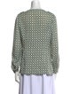 Tory Burch Printed Crew Neck Blouse