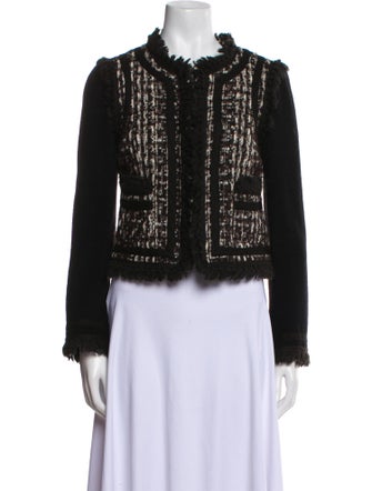 Tory Burch Wool Tweed Pattern Evening Jacket