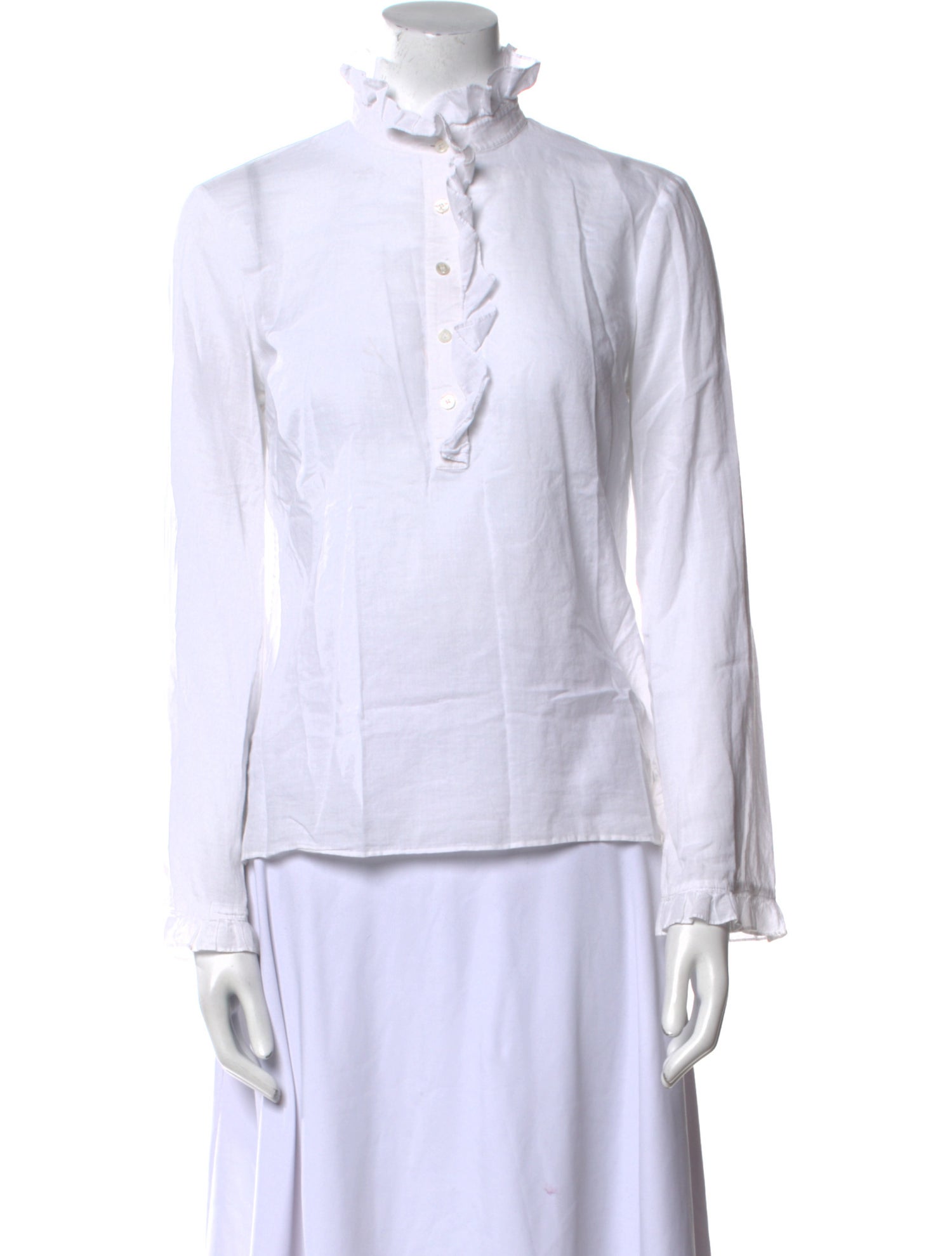 Tory Burch Mock Neck Long Sleeve Blouse