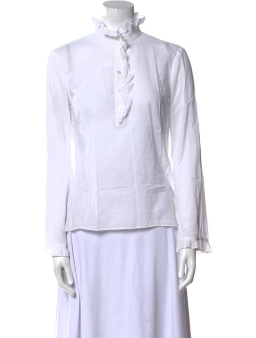 Tory Burch Mock Neck Long Sleeve Blouse