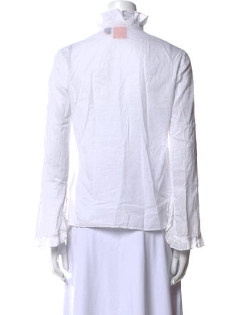 Tory Burch Mock Neck Long Sleeve Blouse