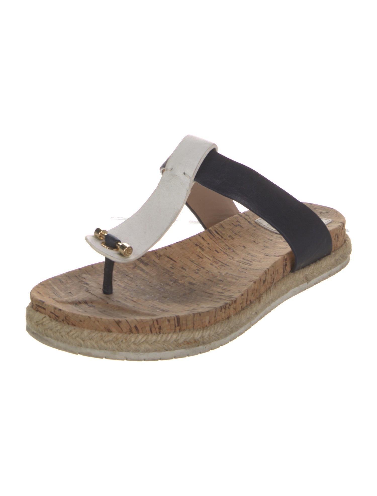 Tory Burch Leather T-Strap Sandals