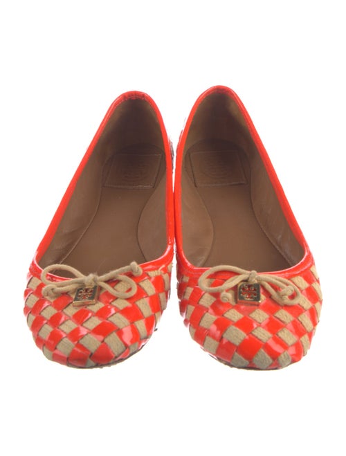 Tory Burch Patent Leather Printed Ballet Flats