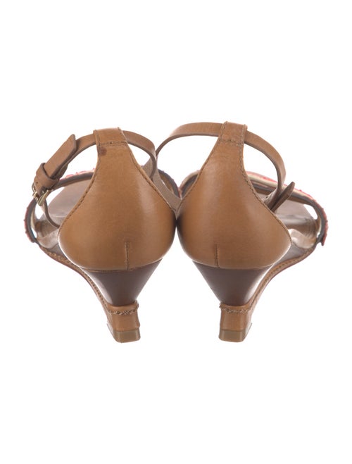 Tory Burch Leather Embroidered Accent Sandals