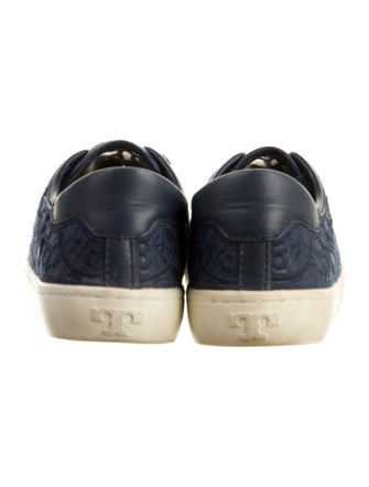 Tory Burch Lace Pattern Embroidered Accent Sneakers