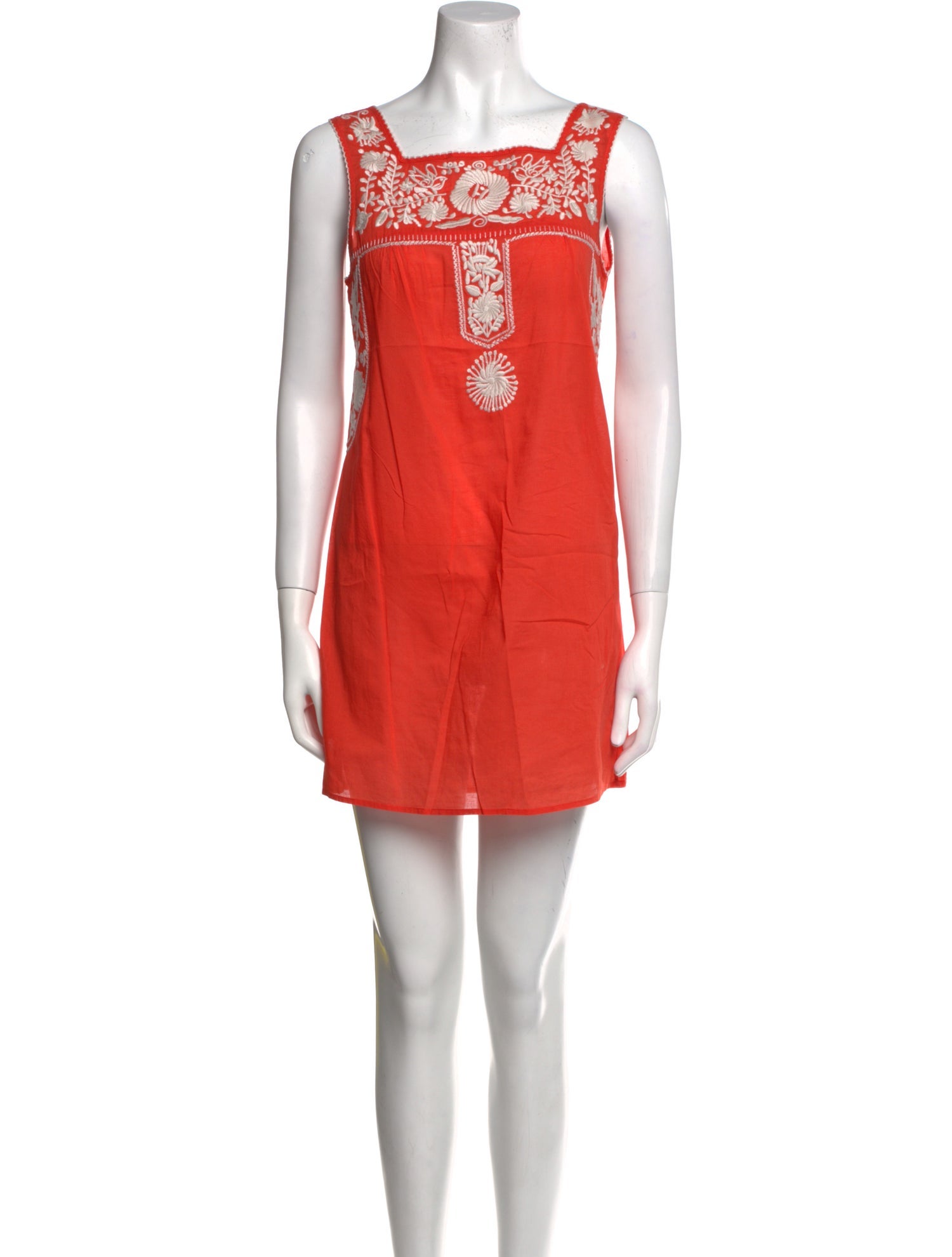 Tory Burch Square Neckline Sleeveless Tunic