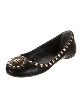 Tory Burch Leather Studded Accents Flats