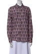 Tory Burch Printed Long Sleeve Blouse