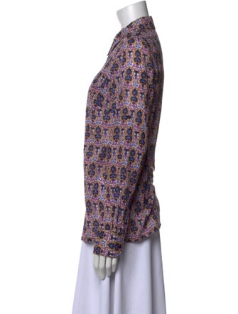 Tory Burch Printed Long Sleeve Blouse