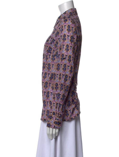 Tory Burch Printed Long Sleeve Blouse